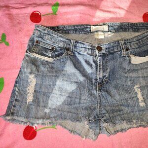 Plus sized denim shorts